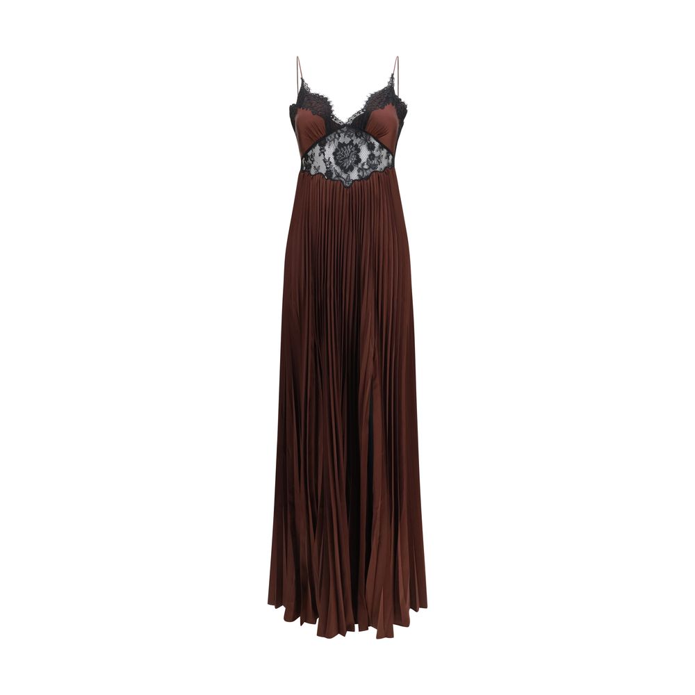 Brown Polyester Casual Dress