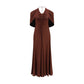 Brown Viscose Casual Dress