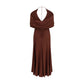 Brown Viscose Casual Dress