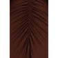 Brown Viscose Casual Dress