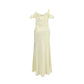 Bicolor Polyester Casual Dress