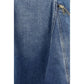 Blue Cotton Casual Dress