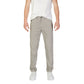 Gray Cotton Casual Pants