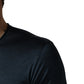 Dark Blue Silk Crew Neck Short Sleeve T-shirt