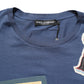 Navy Blue Cotton Graphic Crew Neck T-shirt
