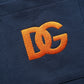 Navy Blue Cotton Logo Short Sleeves Men Polo T-shirt