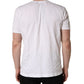 White Cotton DG Crown Embossed Men T-shirt