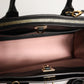 Pink and Black Leather City Steamer Leather Handbag