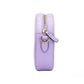Versace Round Disco Lilac Pebbled Leather Camera Case Crossbody Bag Purse