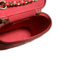Red Caviar Quilted Small Vertical Coco Beauty Vanity Case with Chain