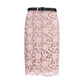 Multicolor Polyester Midi Skirt