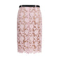 Multicolor Polyester Midi Skirt