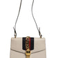 White Calfskin Leather Sylvie Crossbody Bag