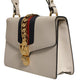 White Calfskin Leather Sylvie Crossbody Bag