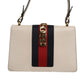 White Calfskin Leather Sylvie Crossbody Bag