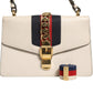 White Calfskin Leather Sylvie Crossbody Bag