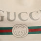 White Web Sherry Logo Print Tote Bag