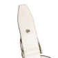 White Leather Stirrup Top Handle Bag