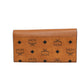 Cognac Brown Coated Canvas Visetos Patricia Love Patch Wallet-on-chain