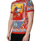 Multicolor Carretto Print Crew Neck T-shirt