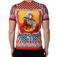 Multicolor Carretto Print Crew Neck T-shirt