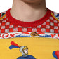 Multicolor Carretto Print Crew Neck T-shirt