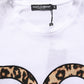White Leopard Print DG Logo MenCotton T-shirt