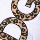 White Leopard Print DG Logo MenCotton T-shirt
