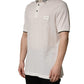 White Logo Plaque Short Sleeve Polo T-shirt