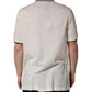 White Logo Plaque Short Sleeve Polo T-shirt