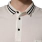 White Logo Plaque Short Sleeve Polo T-shirt