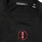 Black Cotton Jersey Logo Patch Crew Neck T-shirt