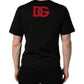 Black Cotton Jersey Logo Patch Crew Neck T-shirt