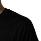 Black Cotton Jersey Logo Patch Crew Neck T-shirt