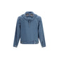 Blue Cotton Full-Length Jacket