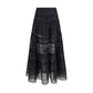 Black Cotton Long Skirt