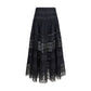 Black Cotton Long Skirt
