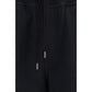 Black Cotton Bermuda Shorts