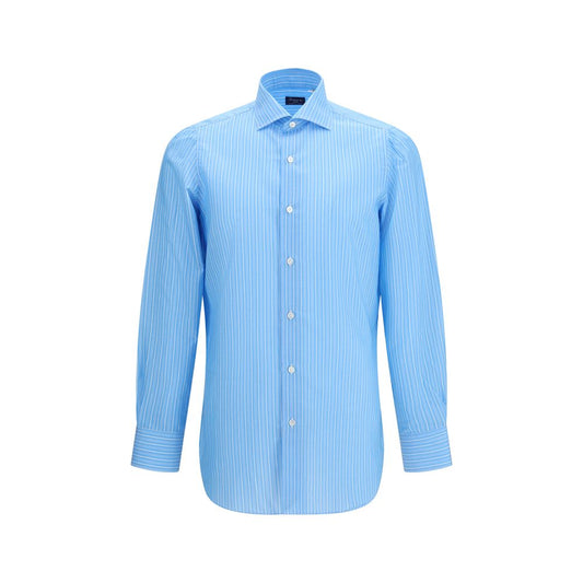 Blue Cotton Pattern Shirt