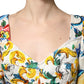Multicolor Majolica Print Cotton Mini Dress
