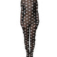 Black White Logo Print Hooded Jumpsuit Dress