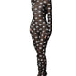 Black White Logo Print Hooded Jumpsuit Dress