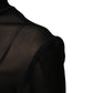 Black Nylon Sheer Turtleneck Jumpsuit Dress