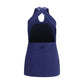 Blue Cotton Casual Dress