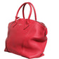 Griotte Taurillon Leather Soft Lockit MM Crossbody Bag