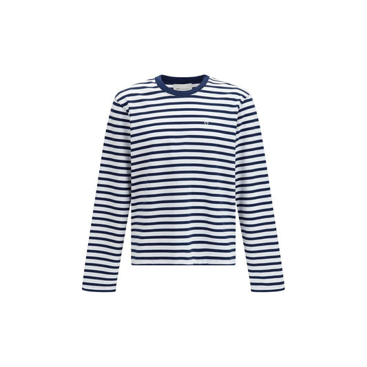 Blue Cotton Long Sleeve T-Shirt