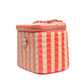 Raffia Jute Striped Mini Vanity Case