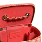 Raffia Jute Striped Mini Vanity Case