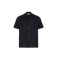 Black Wool Shortsleeve Shirt