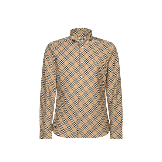 Beige Cotton Pattern Shirt